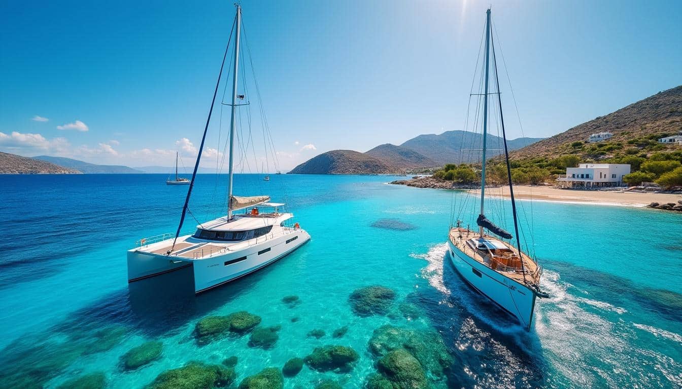 découvrez comment choisir entre un voilier et un catamaran pour une croisière inoubliable en crète, en fonction de vos préférences, de votre budget et de votre expérience de navigation.