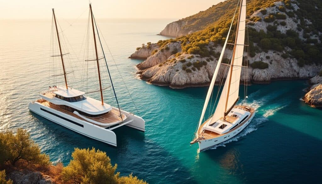 découvrez comment choisir entre un voilier et un catamaran pour une croisière inoubliable en crète, en fonction de vos préférences et besoins nautiques.