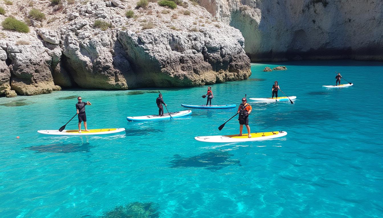 explorez la crète en stand-up paddle et découvrez la mer sous un nouvel angle pour une expérience unique alliant aventure et détente.